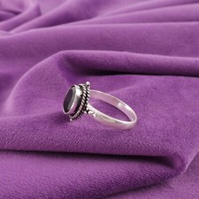 Black Onyx Gemstone 925 Solid Silver Statement Jewelry Ring For Engagement Gift