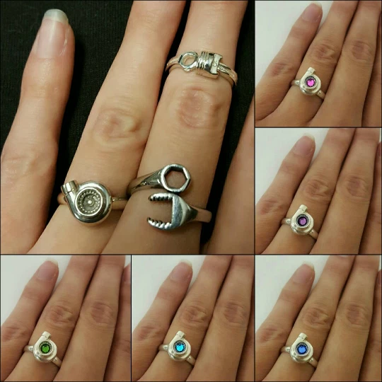 Turbo Ring Automotive Jewelry Car Enthusiast Racing Turbocharger
