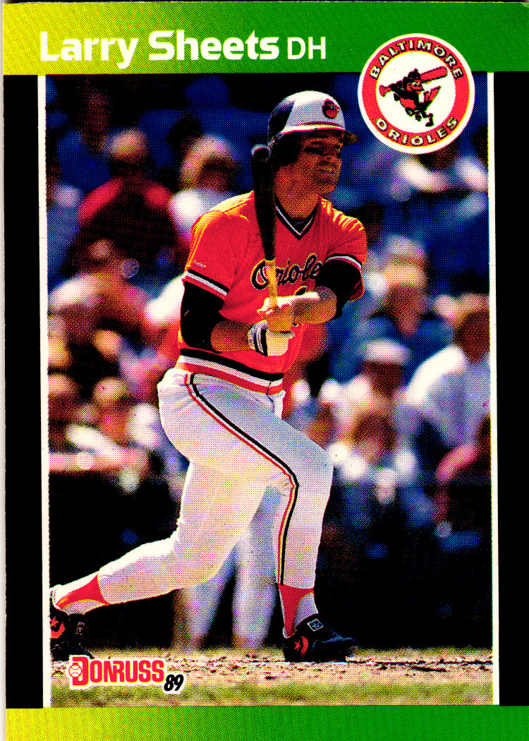 1989 Donruss Baseball Card Larry Sheets Baltimore Orioles #333      