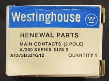 WESTINGHOUSE A200 Size 2 Contact Kit 3 Pole 373B331G12 
