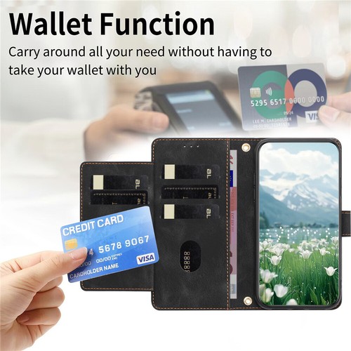 For Motorola G85 G84 G54 G34 G24 G14 E14 Edge50 Case Leather Flip Wallet Cover - Picture 53 of 88