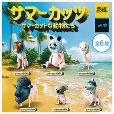 Summer Cut Animals Mascot Capsule Toy 6 Types Full Comp Set Gacha gashapon New