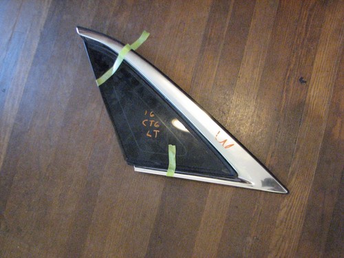16-20 2016-2020 Cadillac CT6 Driver LEFT Rear Quarter Window GLASS W/CHROME OEM - Picture 2 of 3
