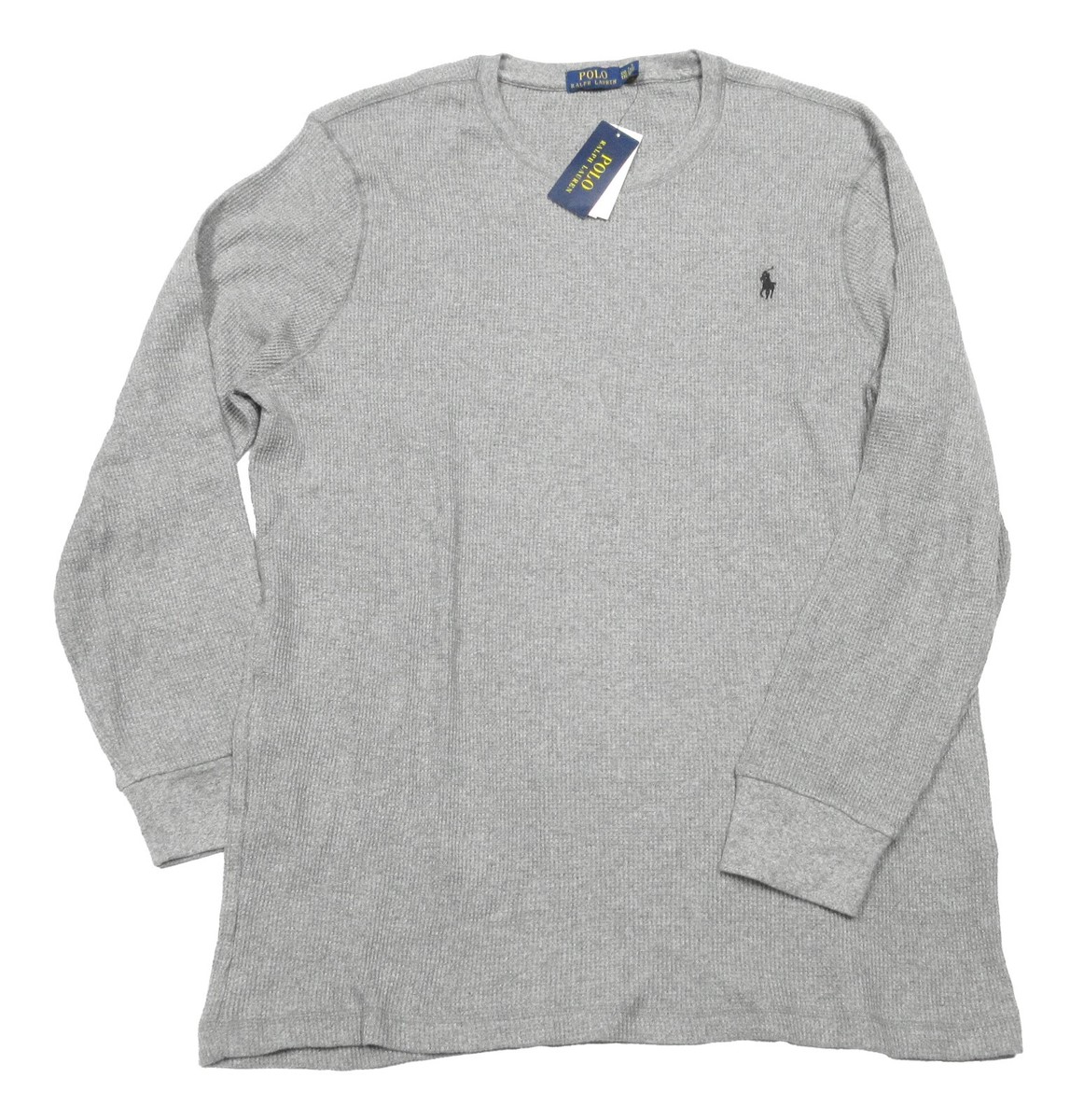 Polo Ralph Lauren Men's Grey Heather Thermal Crew-Neck Long Sleeve