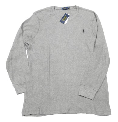 Polo Ralph Lauren Men's Grey Heather Thermal Crew-Neck Long Sleeve