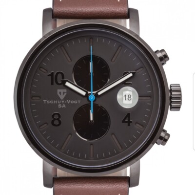 Tschuy-Vogt SA M60 Patton Men's Chronograph Watch MSRP $1,150.00