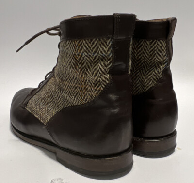 Allen Edmonds Shaker Heights Brown/Tan Tweed Leather Boots Mens