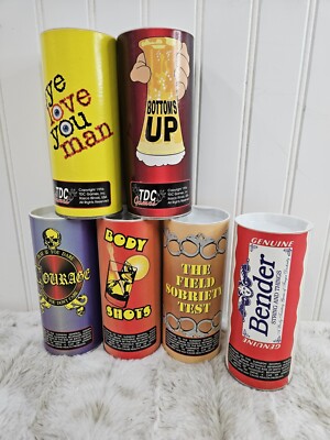 VINTAGE 1996 RARE TDC Games Drinking Games Set of 6 Party Game Collectible