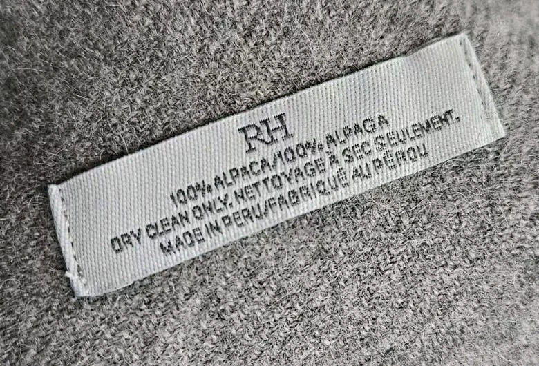 Restoration Hardware Women's Scarf Pure Alpaca Gray Knit Fringe - Image 4 of 4