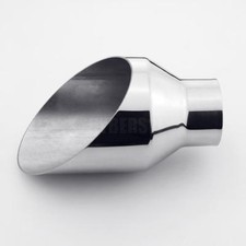 Single Wall Angle Cut 4 Inch Exhaust Tip Polished 304 Stainless Steel 2.25 Inlet Single Wall Angle Cut 4 Inch Exhaust Tip Polished 304 Stainless Steel 2.25 Inlet