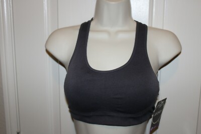 Jockey Removable Cup Seamless Sports Bra Style 50369 B Charcoal