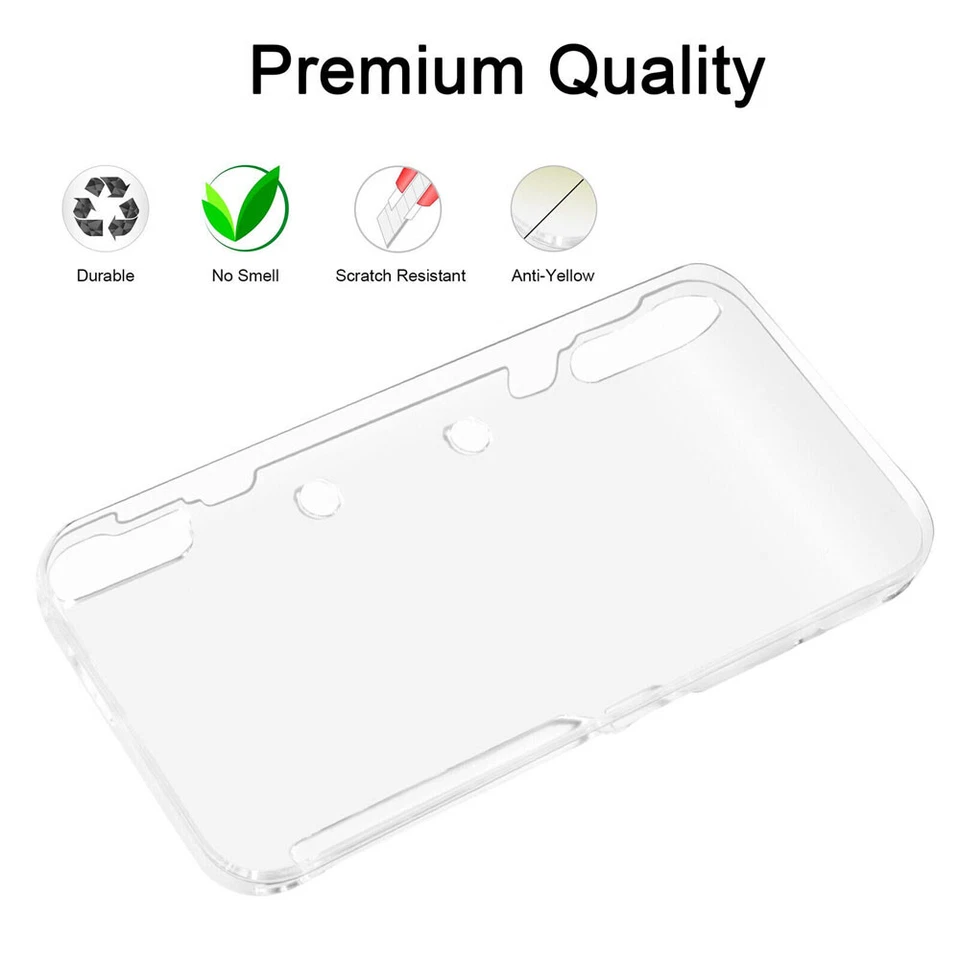 For New Nintendo 2DS XL/LL Clear Crystal Hard Shell Protective Skin Case Cover - Image 4 of 4
