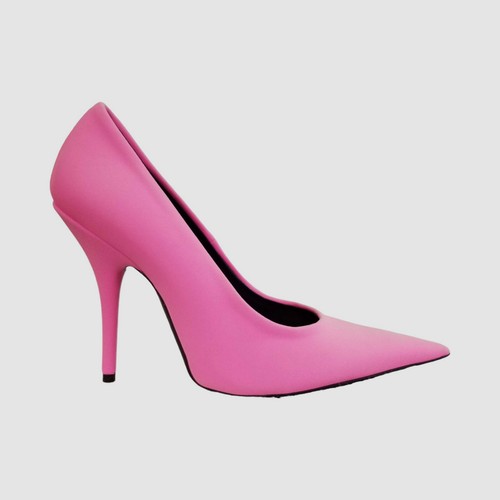 $976 Balenciaga Women's Pink Knife Stretch Stiletto Pump Heels Shoes Size 37