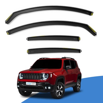 JEEP Renegade 2014-onwards 5 Door SUV Wind Deflectors 4pc Edgevisors Tinted