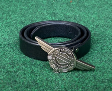 Harley Davidson Belt Winged Shield Buckle / Black 1.25" pt # 97826-05V Size 34