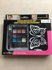 Halloween Dazzling Face Art Stencil Kit BUTTERFLY EYE MASK