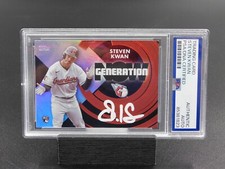 Steven Kwan Signed RC Rookie 2022 Topps Generation Now Card Guardians PSA DNA