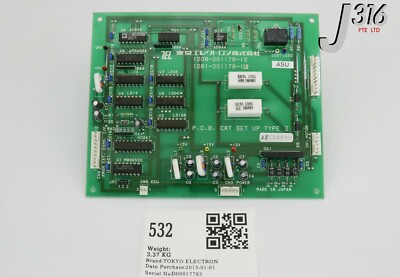 532 TOKYO ELECTRON PCB, CRT SET UP TYPE II 1208-001178-12 | eBay