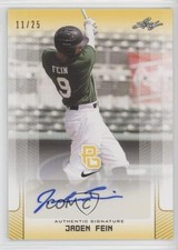 2017 Leaf Perfect Game National Showcase Yellow 11/25 Jaden Fein Auto 3d5