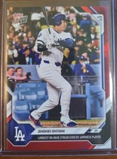 2026 Topps Now - Shohei Ohtani #71  Longest On Base By A Japanese Player 1/5 Red