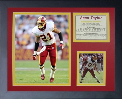 Legends Never Die Sean Taylor Home Framed Photo Collage, 14L'' x 11W'', Black 