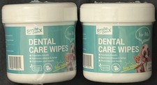 2X - SmileDenX Dog Dental Care Wipes - Cat  Dog Teeth Cleaning Finger Wipes