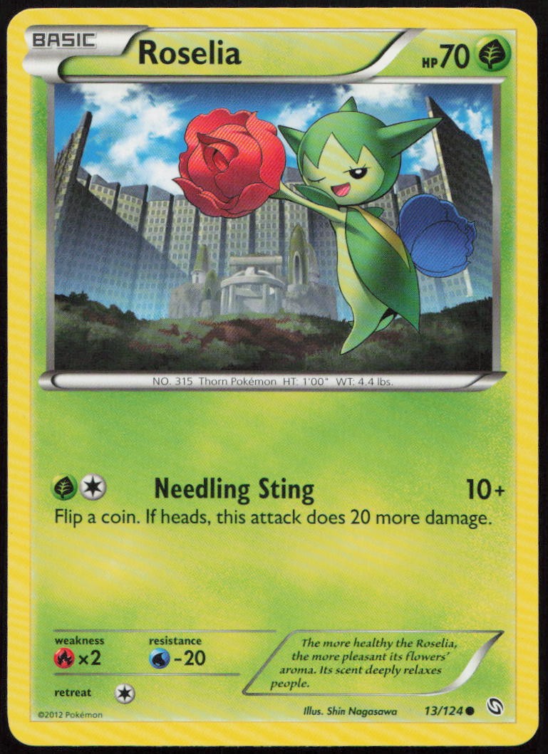 Roselia 13/124 NM Dragons Exalted Common Pokemon