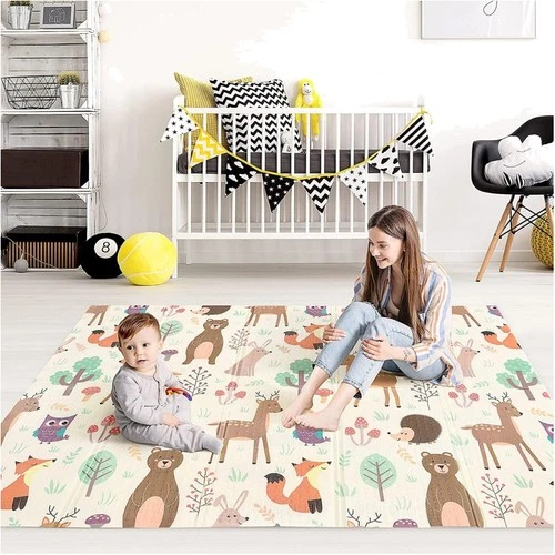 Babymatte, Krabbelmatte, Spieldecke, Kinderteppich, faltbar, rutschfest,
