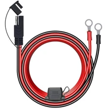 6FT 12V Ring Terminal SAE to O Ring Connecters Extension Cord Cable Connector...