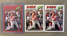 2026 TOPPS HERITAGE SAL STEWART. RED BORDER AND BASE CARDS