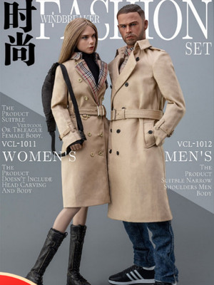VERYCOOL 1/6 Fashion Trench Coat Set Fit 12'' Female Male Action Figure