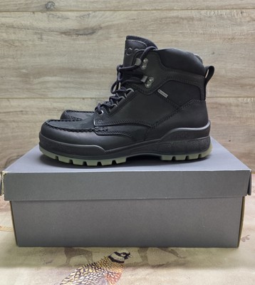 Ecco Herren Gor-Tex Track 25 Mid GTX Ride Wanderschuhe schwarz Herren UK Größe 7,5 neu im Karton