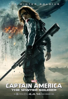 2014 Captain America The Winter Soldier Movie Poster 11X17 Black Widow Marvel 🍿
