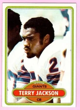 1980 Topps Terry Jackson #474 New York Giants - Free Shipping
