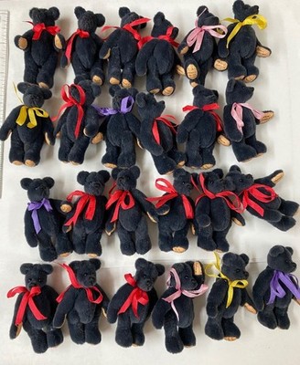 24x LOT World of Miniature Bears  By Theresa Yang  3'' Plush Bear #311-24 Black