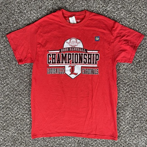 ACC Baseball Tournament Louisville Cardinals T-Shirt Red Men’s Size Medium New