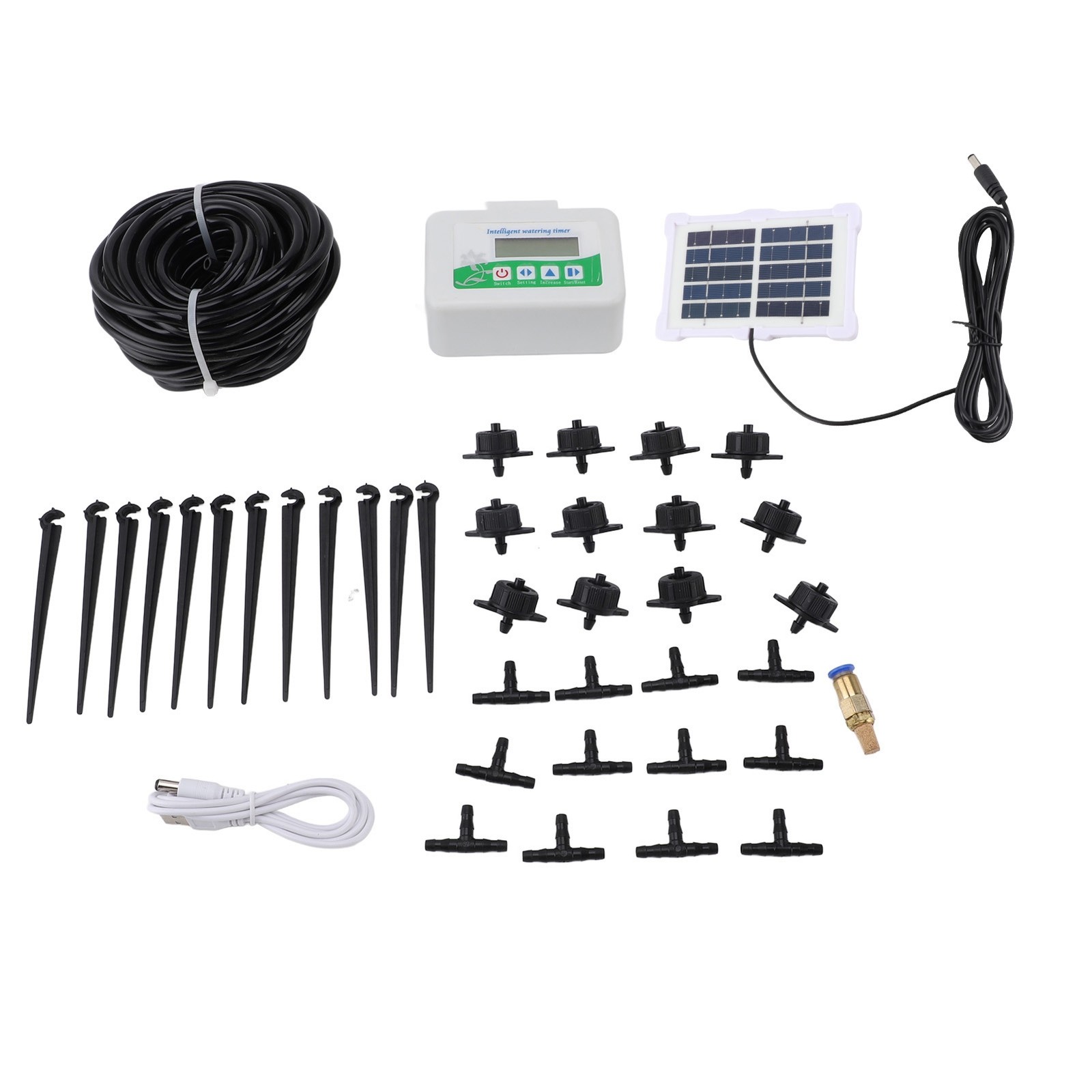 Intelligent Watering Timer Programmable Energy Saving With Solar Panel Automatic