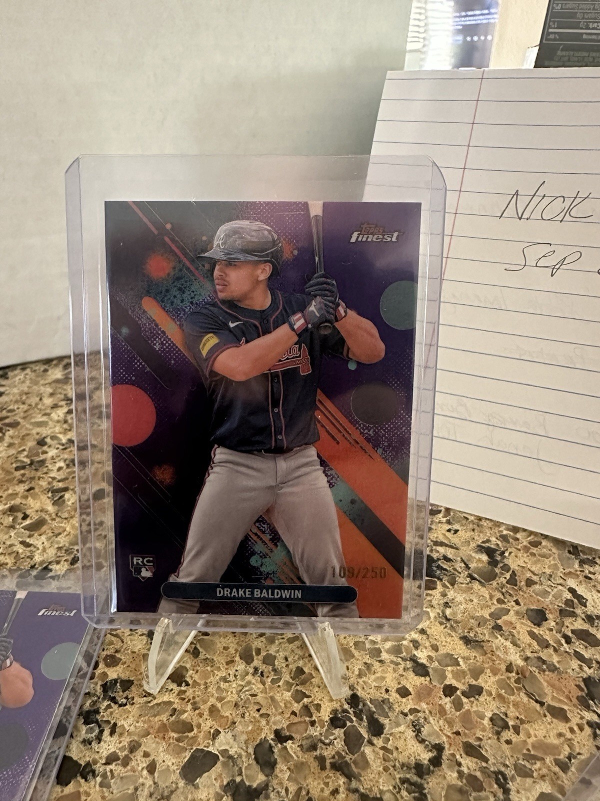 2025 Topps Finest #21 Drake Baldwin Purple Refractor #/250 RC ROTY!!!