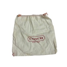 COACH Red Logo Drawstring Linen Dust Cover Jewelry Pouch Bags 7"x 7" SEE MARKS