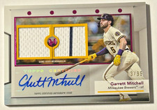 Garrett Mitchell 2024 Topps Museum Collection Signature Swatches Dual Relic /99
