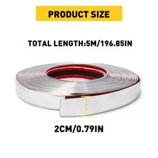 Chrome Car Styling Moulding Strip Trim Adhesive Door Guard Protector for Any Car