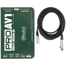 Radial Engineering ProAV1 Passive MultiMedia Direct Box DI w/ Mic Cable
