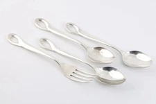 Tiffany & Co. 925 Silver Pandova 4 Piece Silverware Set (378.00g.)