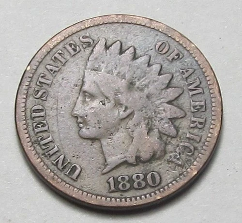 1880 INDIAN HEAD CENT, VERY NICE COIN!!!!(A6)