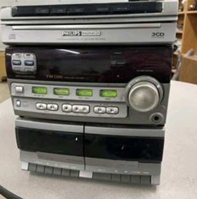 Philips Magnavox FW386C Mini Hi-Fi System 3-CD Changer Dual