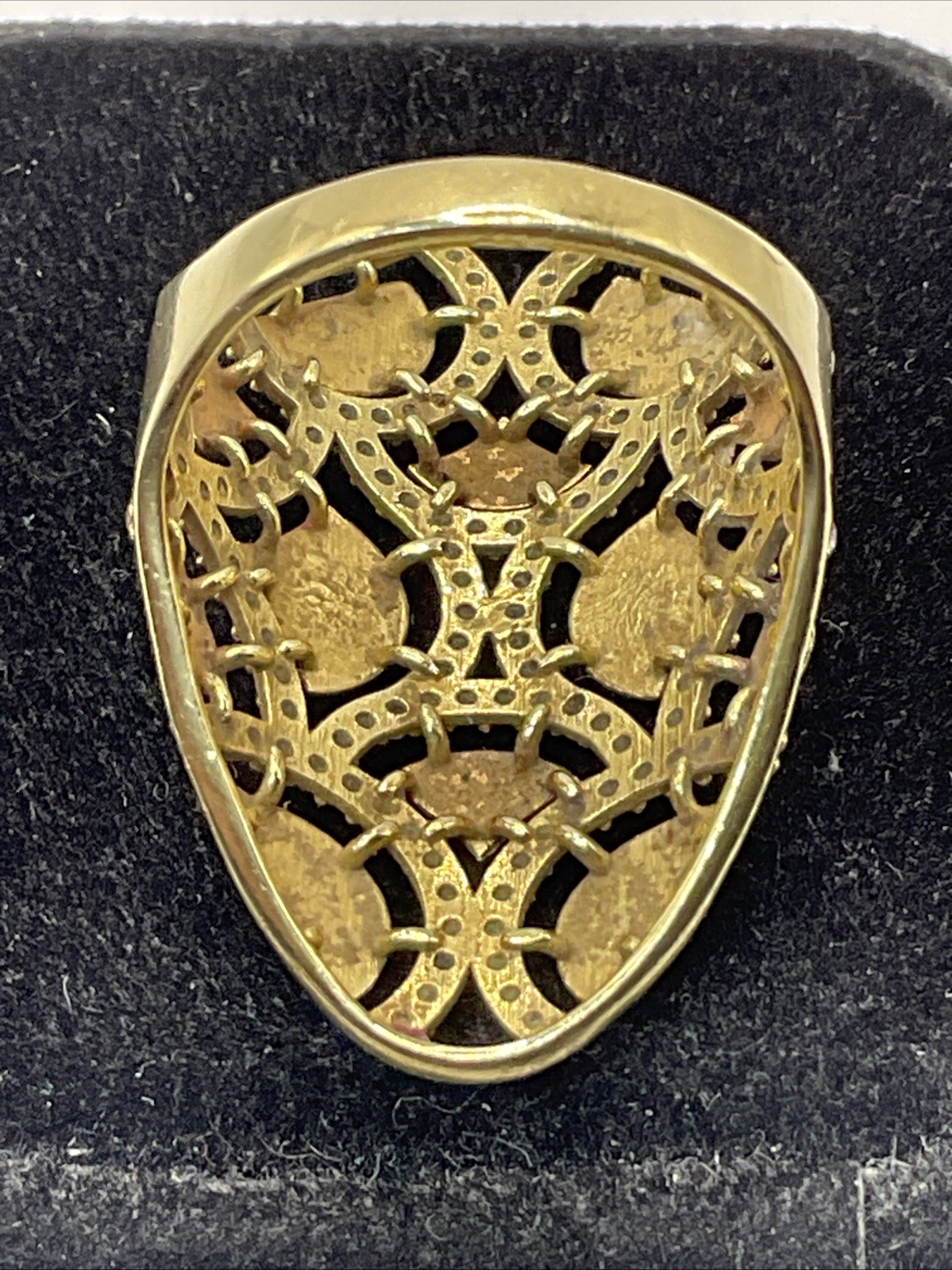 VINTAGE HANDMADE UNIQUE DESIGN Solid 14K Two Tone… - image 23