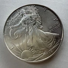 2014 American Silver Eagle 1  Troy Oz .999 Silver Bu Unc Beautiful Platinum Tone