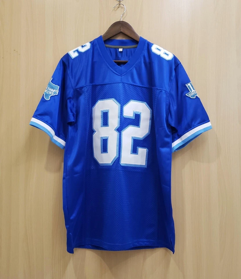 Men Charlie Tweeder #82 Football Jersey West Canaan Coyotes Sewn Varsity Blue - Image 2 of 4