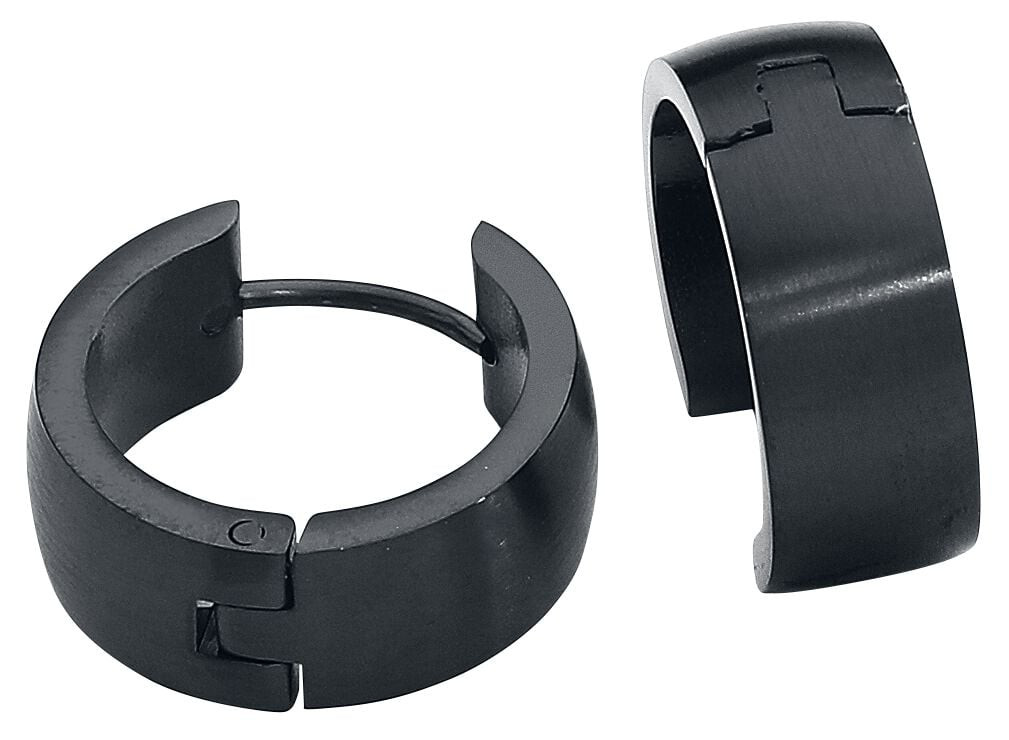 etNox Ohrring Унисекс Edelstahl Creolen schwarz Стандартный 3090₽