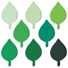 200 Pcs Paper Leaf Cutouts Assorted Green Color Leaf Cut Outs 4 Inch Paper Le...
